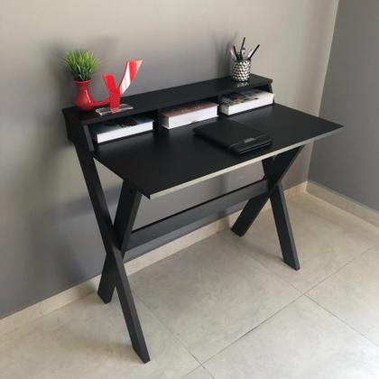 Imagem de Escrivaninha Mesa Escritório Retrô com Pés Angulares 3 Nichos Itália