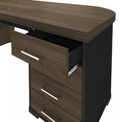 Imagem de Escrivaninha Mesa Escritório Robusta e Funcional 4 Gavetas Lado Direito Tamburato