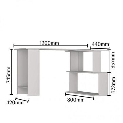Imagem de Escrivaninha Mesa Escritório Tampo Giratório
