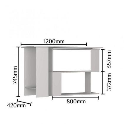 Imagem de Escrivaninha Mesa Escritório Tampo Giratório
