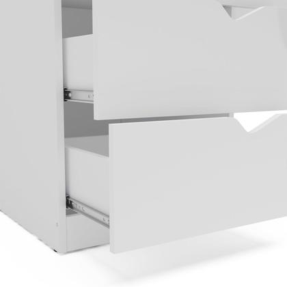 Imagem de Escrivaninha Mesa Escritório X Porto 3 Gavetas 163cm Branco