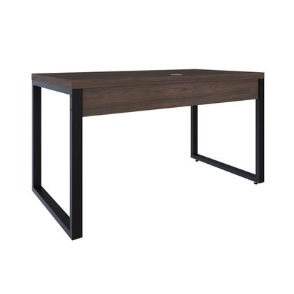 Imagem de Escrivaninha Mesa Escritório Yon Operacional 135x70x75 135cm Industrial Terracota e Preto Marrom