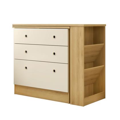 Imagem de Escrivaninha Mesa Giratoria Nicho Lateral Gavetas Gavetão Para Escritorio Quarto Estudar Estudo Trabalho Escolar Freijó OFF