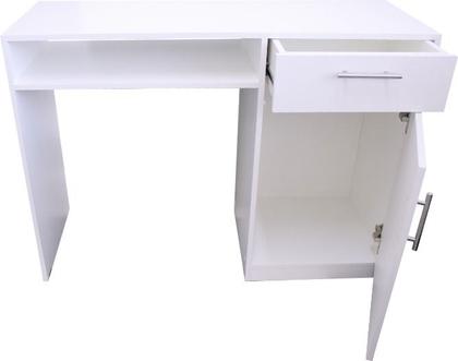 Imagem de Escrivaninha Mesa Multiuso com 1 Gaveta e 1 Porta Para Escritório Manicure