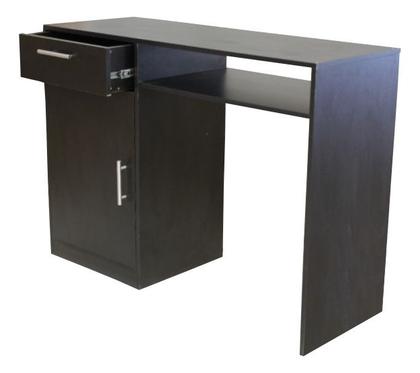 Imagem de Escrivaninha Mesa Multiuso com 1 Gaveta e 1 Porta Para Escritório Salão Manicure - Cód. 700MDFP