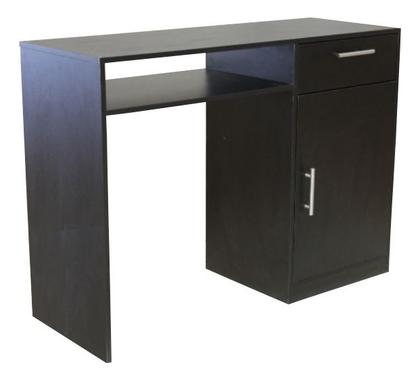 Imagem de Escrivaninha Mesa Multiuso com 1 Gaveta e 1 Porta Para Escritório Salão Manicure - Cód. 700MDFP