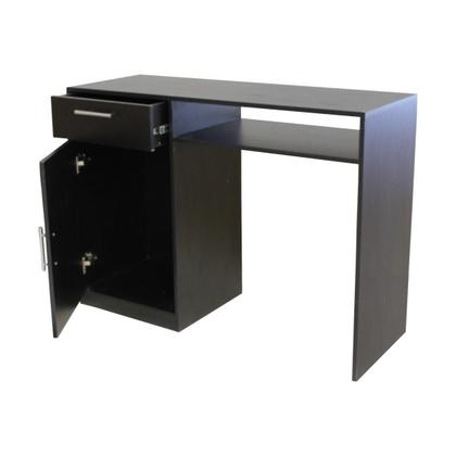 Imagem de Escrivaninha Mesa Multiuso com 1 Gaveta e 1 Porta Para Escritório Salão Manicure - Cód. 700MDFP
