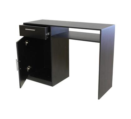 Imagem de Escrivaninha Mesa Multiuso com 1 Gaveta e 1 Porta Para Escritório Salão Manicure