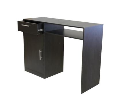 Imagem de Escrivaninha Mesa Multiuso com 1 Gaveta e 1 Porta Para Escritório Salão Manicure