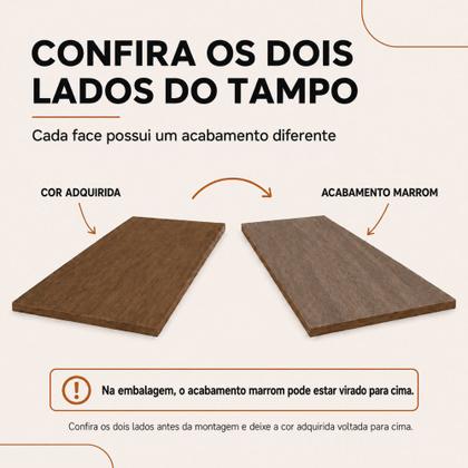 Imagem de Escrivaninha Mesa Office Estudo Estilo Industrial 110cm KLM Móveis