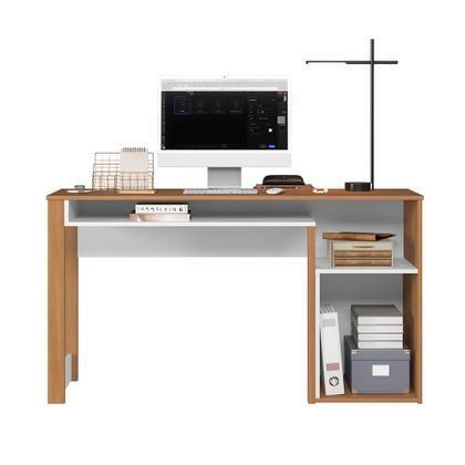 Imagem de Escrivaninha Mesa para Computador Telasul Versa Home 1 Porta Freijó/Branco