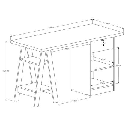 Imagem de Escrivaninha Multifuncional C/Prat e Gav Bali - Branco