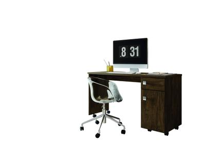 Imagem de Escrivaninha Office Malta Lukaliam com Gaveta com Chave Rodízios Tampo 25mm 1,35m