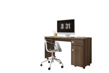 Imagem de Escrivaninha Office Malta Lukaliam com Gaveta com Chave Rodízios Tampo 25mm 1,35m