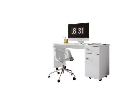 Imagem de Escrivaninha Office Malta Lukaliam com Gaveta com Chave Rodízios Tampo 25mm 1,35m