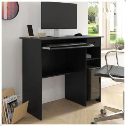 Imagem de Escrivaninha Office Mesa De Computador Com Gaveta Suporte De Teclado E Nichos Viena