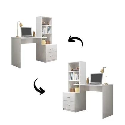Imagem de Escrivaninha Office Penteadeira Aurora com 2 Gavetas Branco