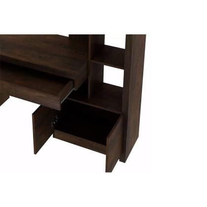 Imagem de Escrivaninha p/ Escritório ME4143 c/ 2 Portas e 1 Gaveta Nogal - Tecno Mobili