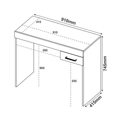 Imagem de Escrivaninha P/ Notebook Cooler Pinho Com 1 Gaveta - Artely