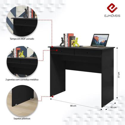 Imagem de Escrivaninha Para Computador 02 Gavetas - Ej Móveis