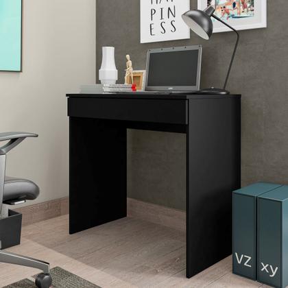 Imagem de Escrivaninha para Computador 1 Gaveta Alexia Preto 1863 AJL Móveis