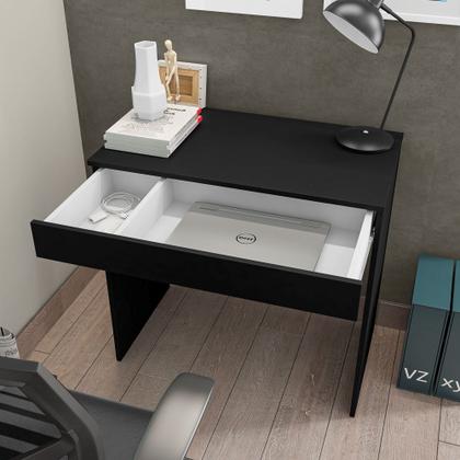 Imagem de Escrivaninha para Computador 1 Gaveta Alexia Preto 1863 AJL Móveis