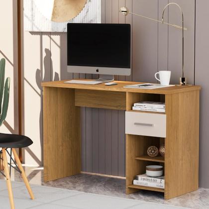Imagem de Escrivaninha para Computador 1 Gaveta Escritorio e Quarto Duna Wood Anto