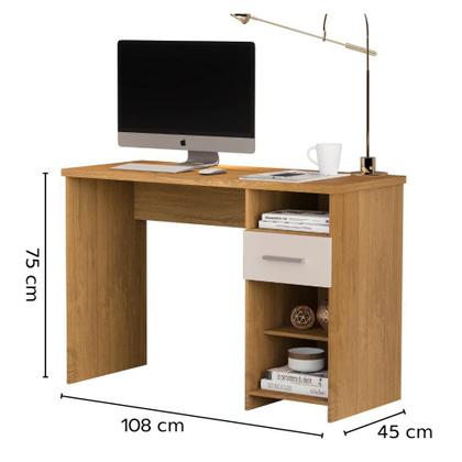 Imagem de Escrivaninha para Computador 1 Gaveta Escritorio e Quarto Duna Wood Anto