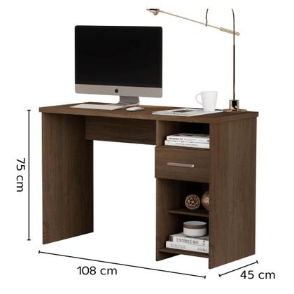 Imagem de Escrivaninha para Computador 1 Gaveta Escritorio e Quarto Duna Wood Anto