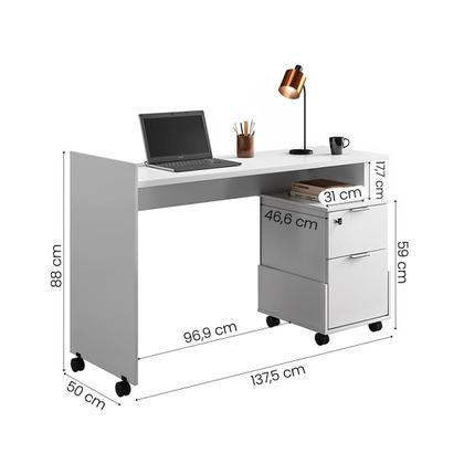Imagem de Escrivaninha para Computador Alessa 2 Gavetas Modulo1