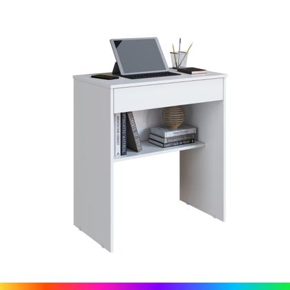 Imagem de Escrivaninha Para Computador com 1 Gaveta Ideal Para Home Office ou Estudos Compacta e Resistente Com Facil Montagem