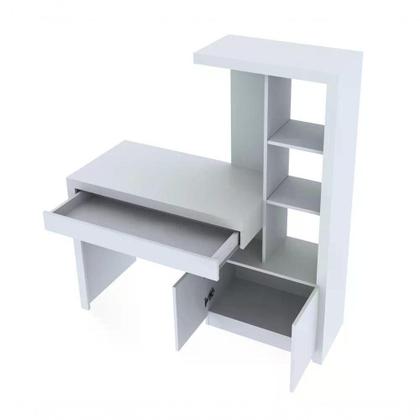 Imagem de Escrivaninha Para Computador Com Armário Me4143 Branco