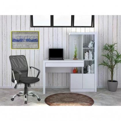 Imagem de Escrivaninha Para Computador Com Armário Me4143 Branco