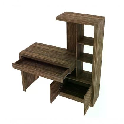 Imagem de Escrivaninha Para Computador Com Armário Me4143 Nogal Nogal