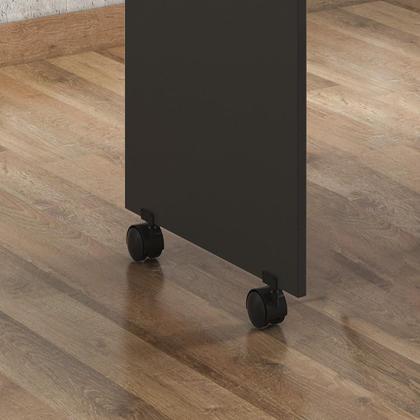 Imagem de Escrivaninha Para Computador Office Com 2 Gavetas Alessa M1 Amêndoa com Chumbo - Lukaliam Móveis