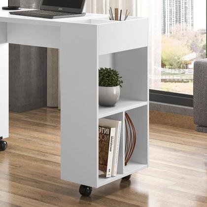 Imagem de Escrivaninha Para Computador Office com  Nicho Alessa M2 Branco - Lukaliam Móveis