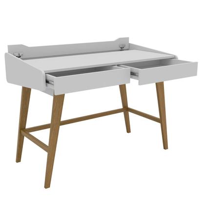 Imagem de Escrivaninha para Escritório 100% MDF Retrô 2 Gavetas Havana