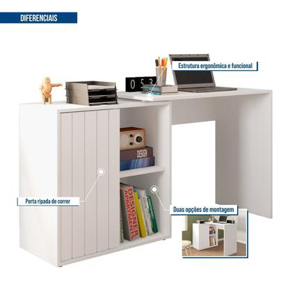 Imagem de Escrivaninha para Escritório com 1 Porta Ripada Start