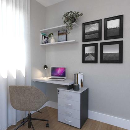 Imagem de Escrivaninha para Escritório e Home Office com 4 Gavetas