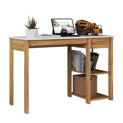 Imagem de Escrivaninha para Escritório Mesa de Estudos 1 Gaveta 100% Mdf Hugo Espresso Móveis