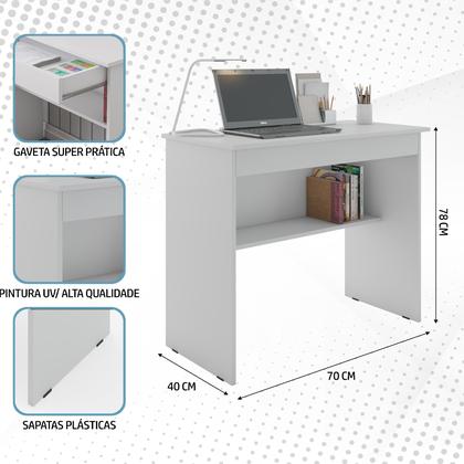 Imagem de Escrivaninha Para Notebook Com Uma Gaveta E Uma Prateleira De Apoio
