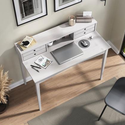 Imagem de Escrivaninha para Quarto Retro Madeira 4 Gavetas Milano Branco