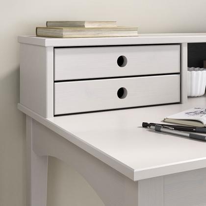 Imagem de Escrivaninha para Quarto Retro Madeira 4 Gavetas Milano Branco