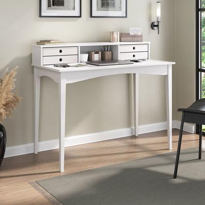 Imagem de Escrivaninha para Quarto Retro Madeira 4 Gavetas Milano Branco