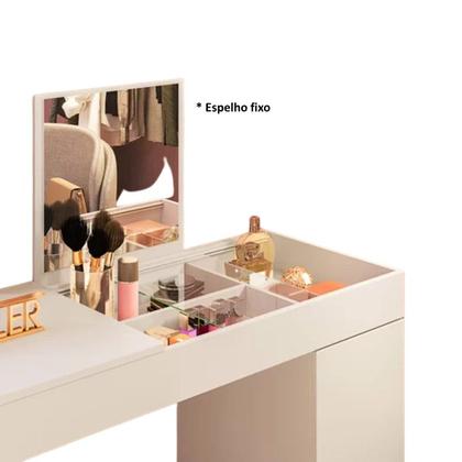 Imagem de Escrivaninha Penteadeira 121cm com Espelho 1 Porta Love