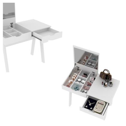 Imagem de Escrivaninha/Penteadeira 90,5cm com Espelho e 1 Gaveta Multimóveis CR40118