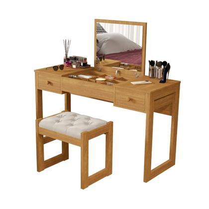 Imagem de Escrivaninha penteadeira com espelho e banqueta Luanda Fenix
