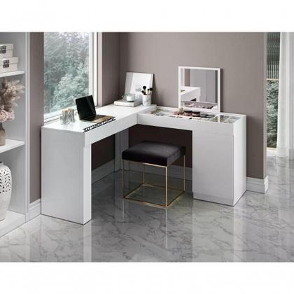 Imagem de Escrivaninha Penteadeira De Canto 3003023 Branco Mbl Branco