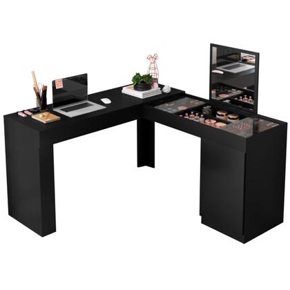 Imagem de Escrivaninha Penteadeira de Canto Com Espelho 1 Porta Sofia