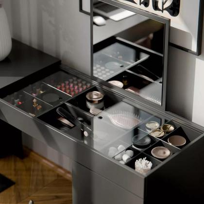 Imagem de Escrivaninha Penteadeira de Canto Com Espelho 1 Porta Sofia